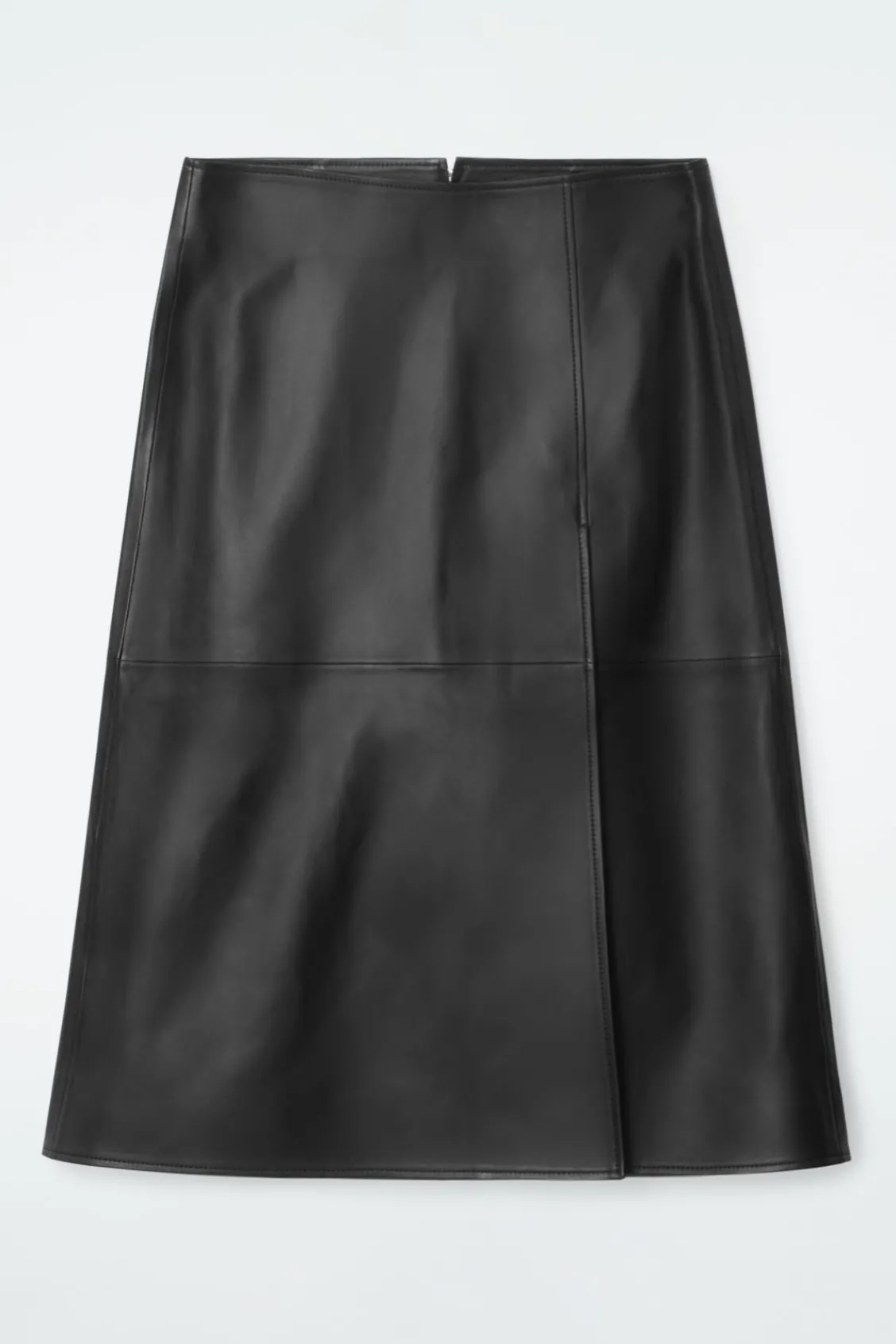 COS PLEATED LEATHER MIDI SKIRT-Women Skirts