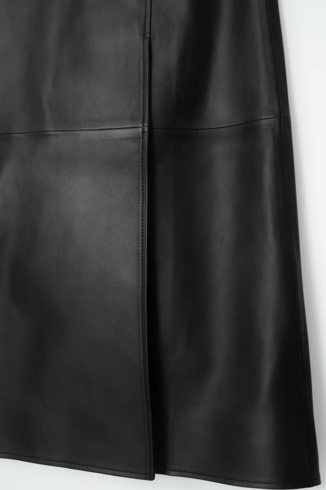 COS PLEATED LEATHER MIDI SKIRT-Women Skirts
