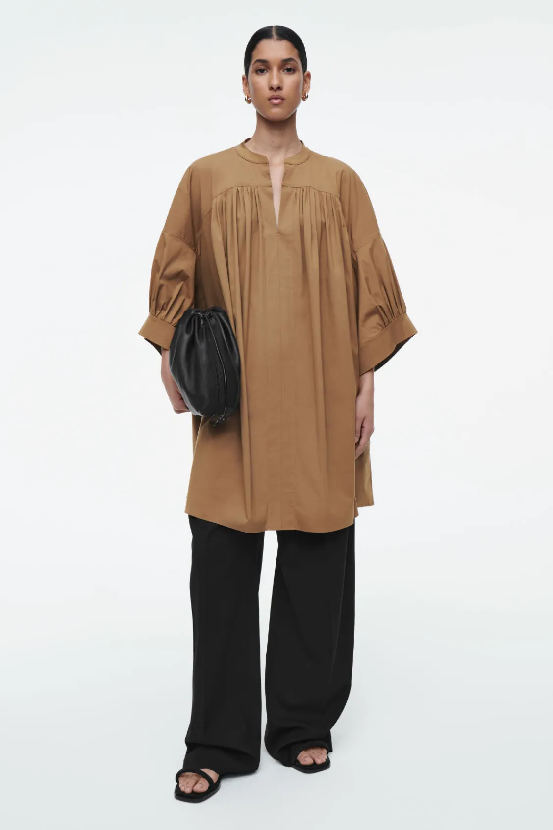 COS PLEATED MINI TUNIC DRESS-Women Dresses & Jumpsuits