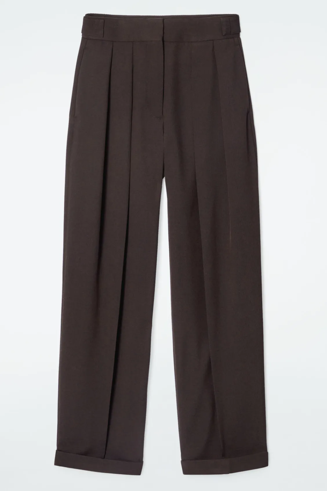 COS PLEATED WOOL-BLEND TAPERED PANTS-Women Vests & Tailoring | Pants