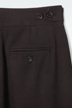 COS PLEATED WOOL-BLEND TAPERED PANTS-Women Vests & Tailoring | Pants