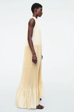 COS PLISSÉ HALTERNECK MAXI DRESS-Women Dresses & Jumpsuits