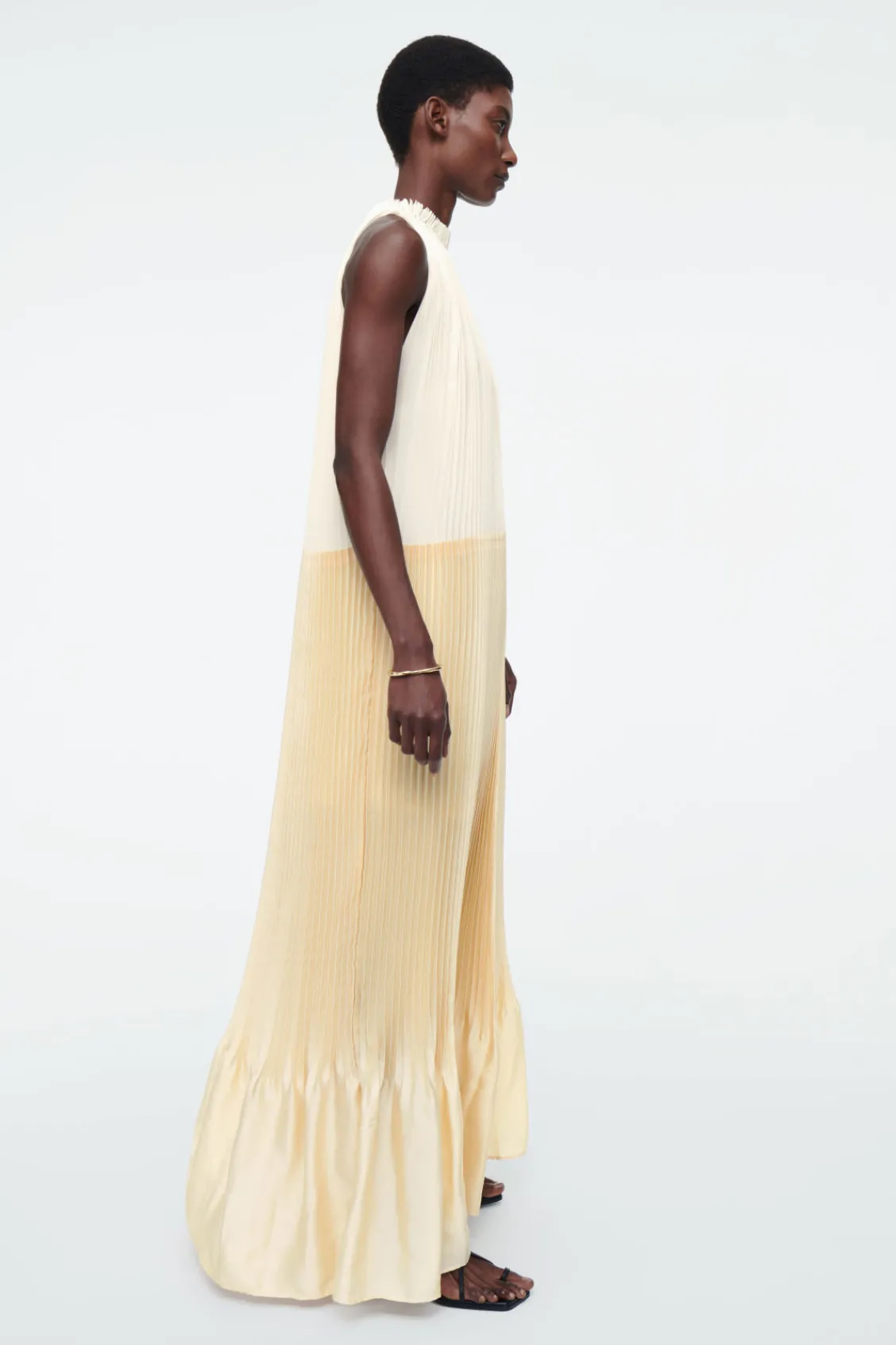 COS PLISSÉ HALTERNECK MAXI DRESS-Women Dresses & Jumpsuits