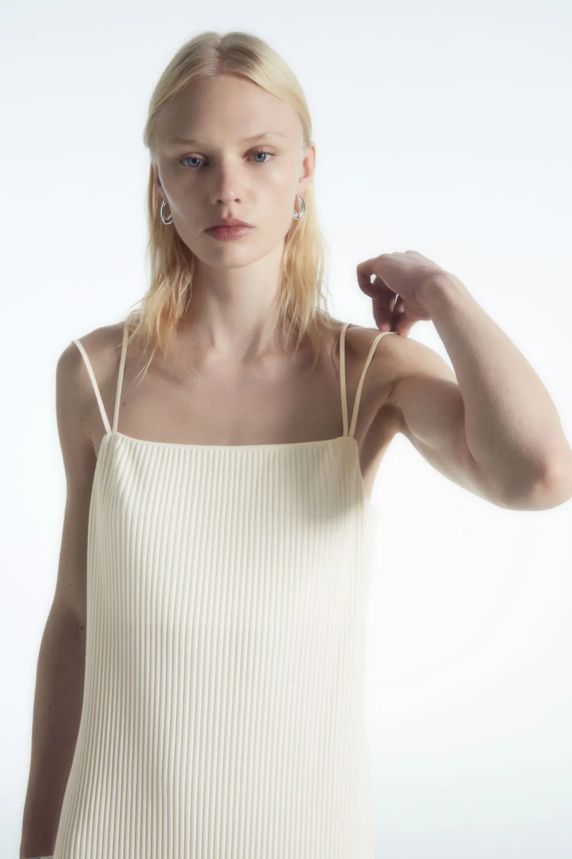 COS PLISSÉ MIDI SLIP DRESS-Women Dresses & Jumpsuits