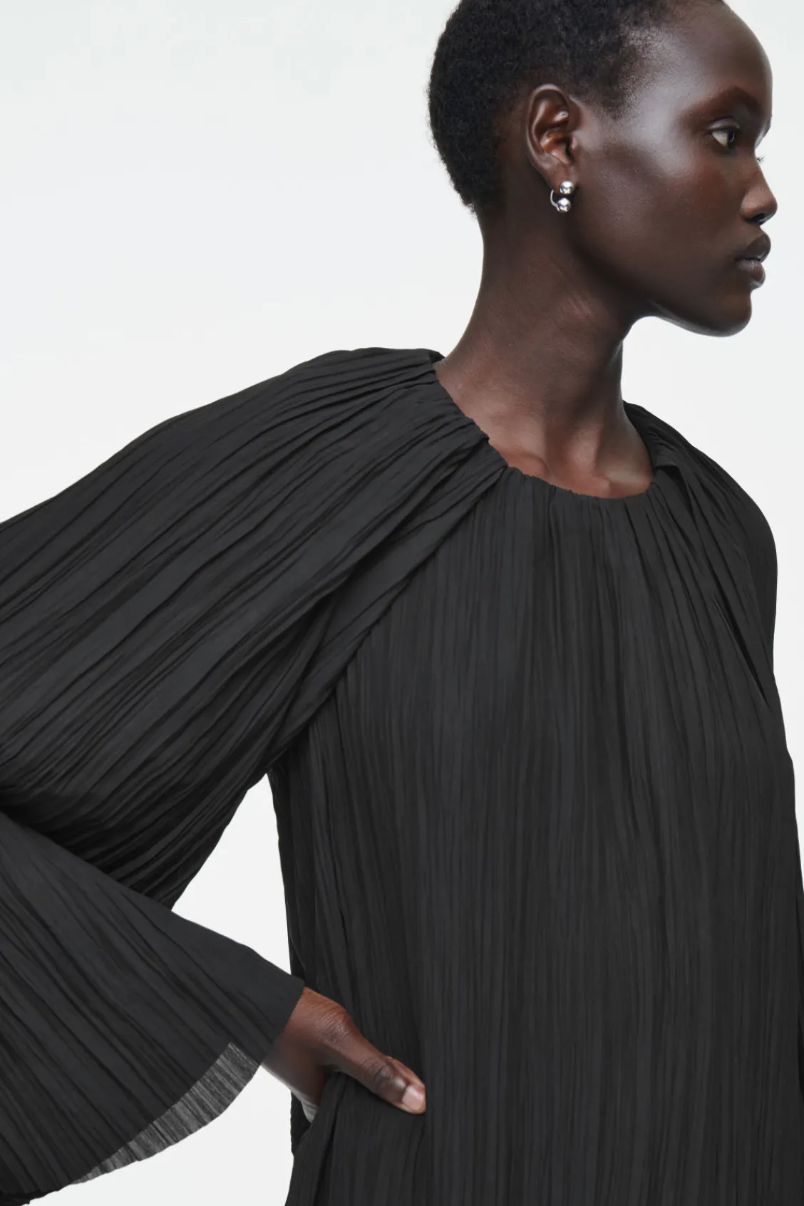 COS PLISSÉ MINI DRESS-Women Dresses & Jumpsuits