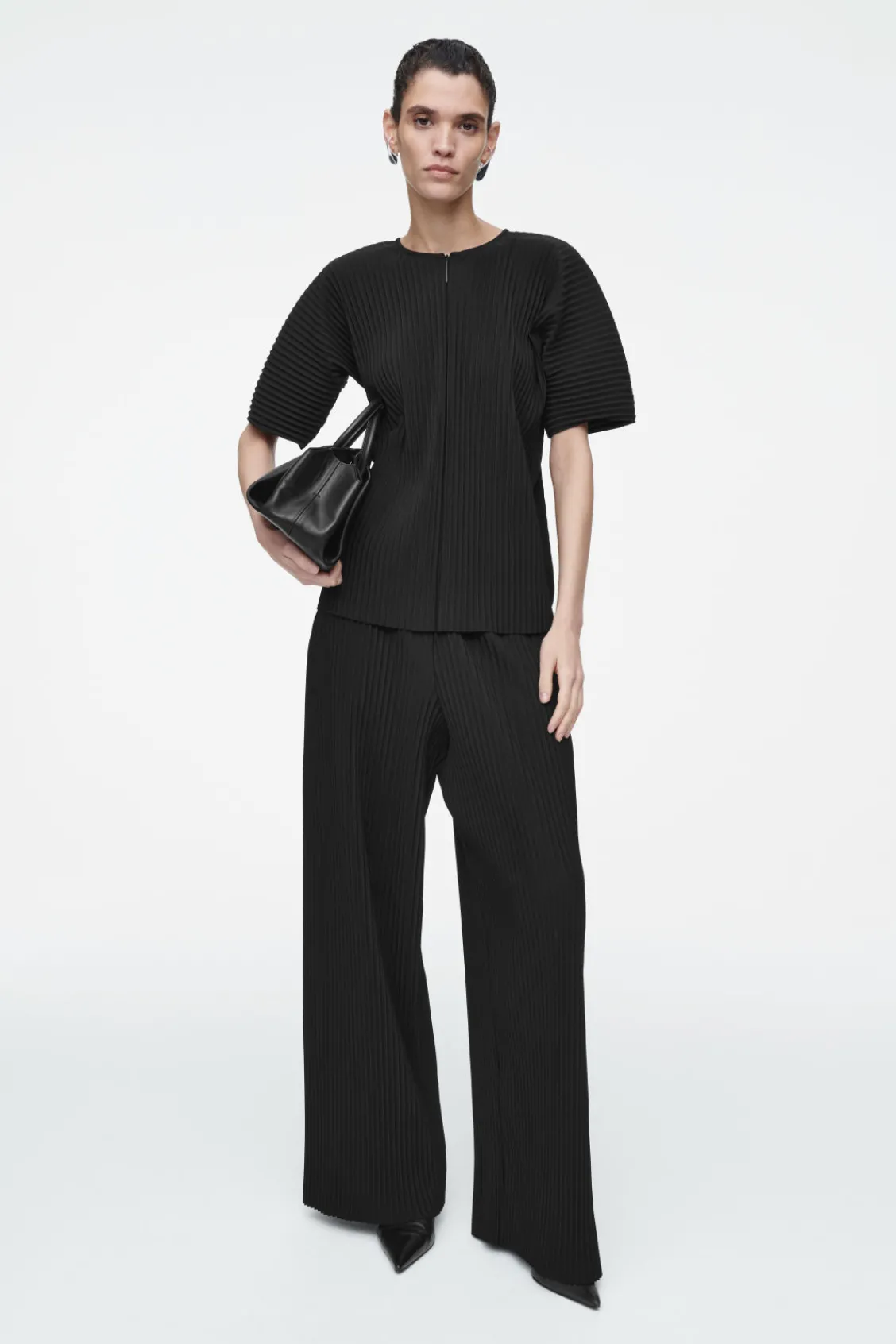 COS PLISSÉ TOP-Women Tops