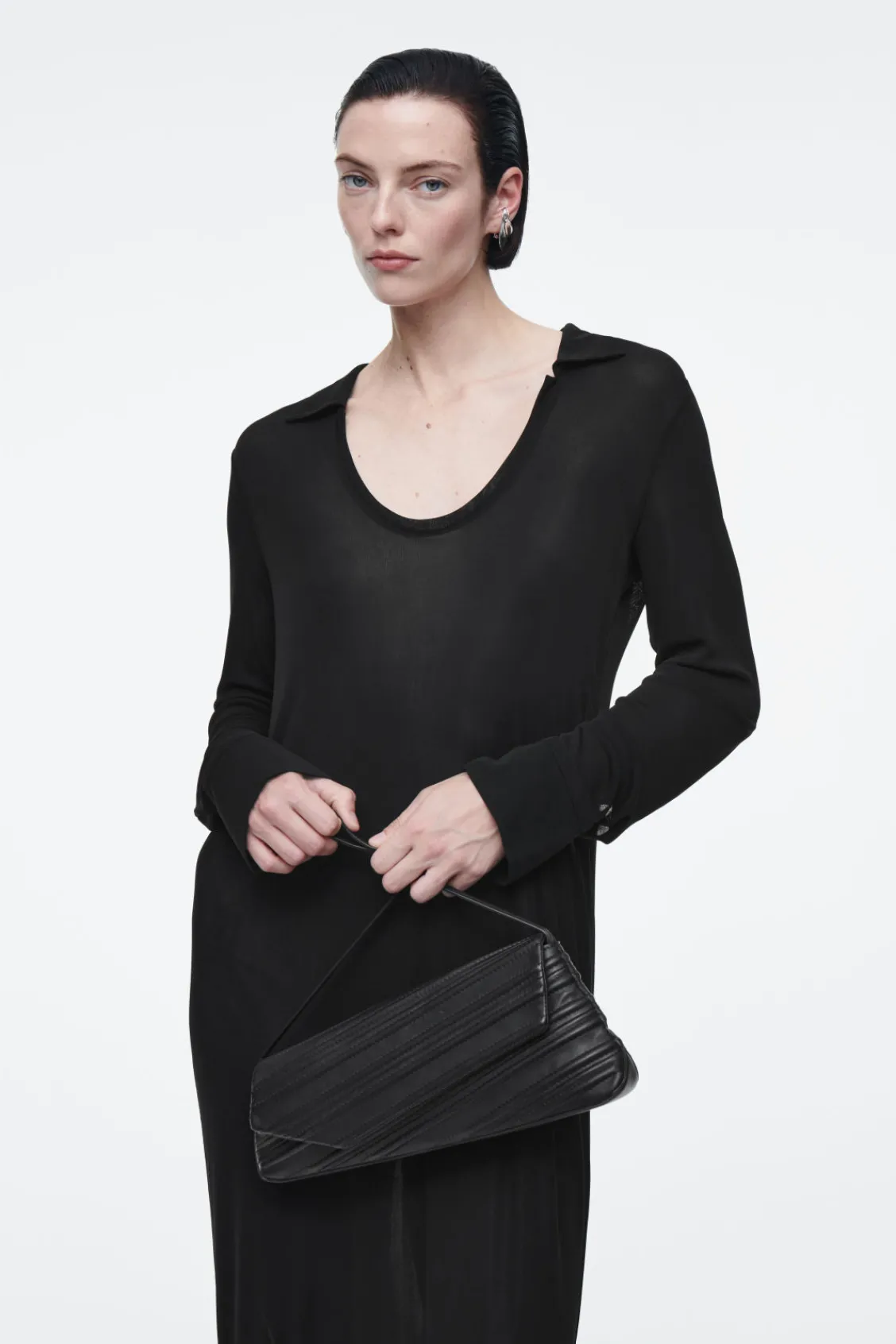 COS POINTE SHOULDER BAG - LEATHER-Women Bags