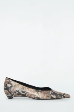 COS POINTED LEATHER KITTEN-HEEL PUMPS-Women Shoes
