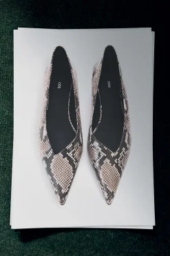 COS POINTED LEATHER KITTEN-HEEL PUMPS-Women Shoes