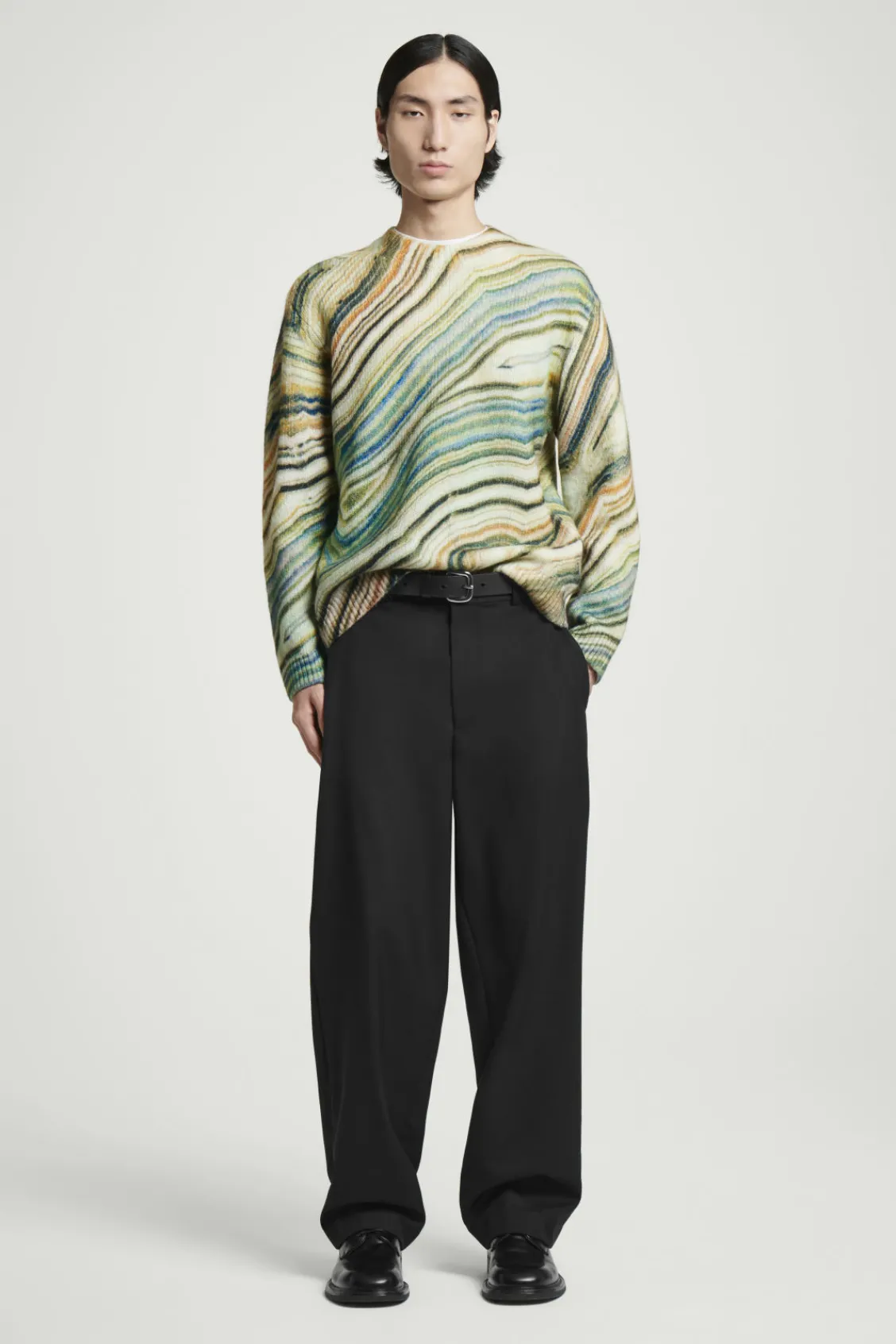 COS PRINTED ALPACA-BLEND SWEATER- Sweaters & Cardigans