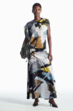 COS PRINTED ASYMMETRIC BLOUSE-Women Shirts & Blouses | Tops