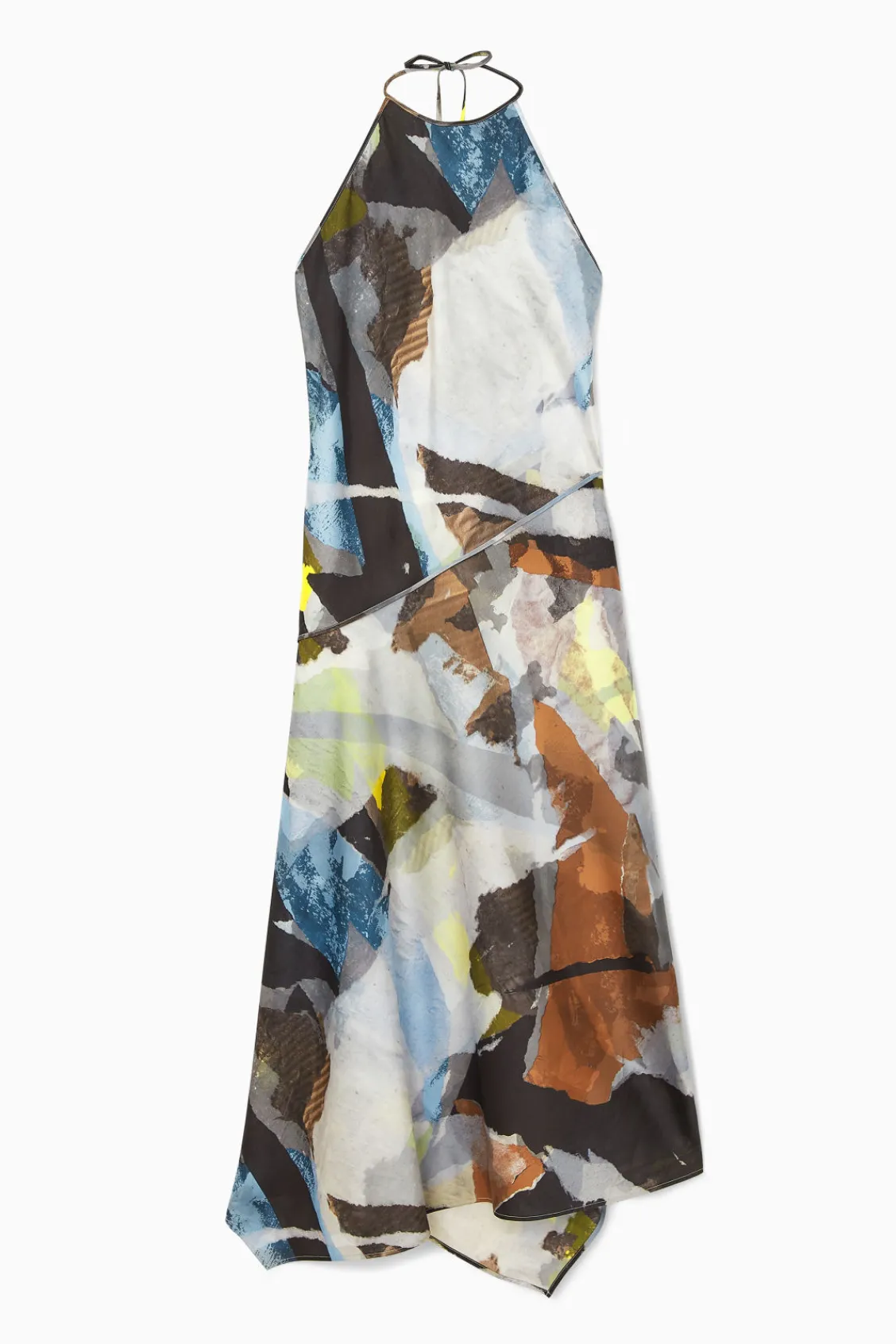 COS PRINTED ASYMMETRIC MIDI DRESS-Women Dresses & Jumpsuits