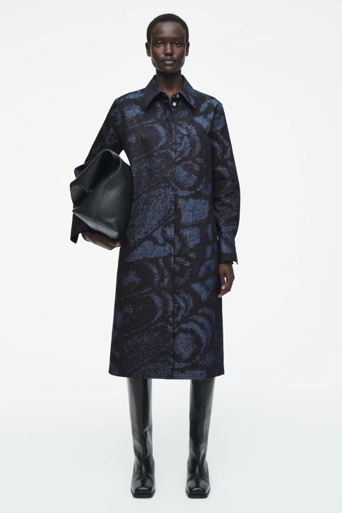 COS PRINTED DENIM SHIRT DRESS-Women Dresses & Jumpsuits