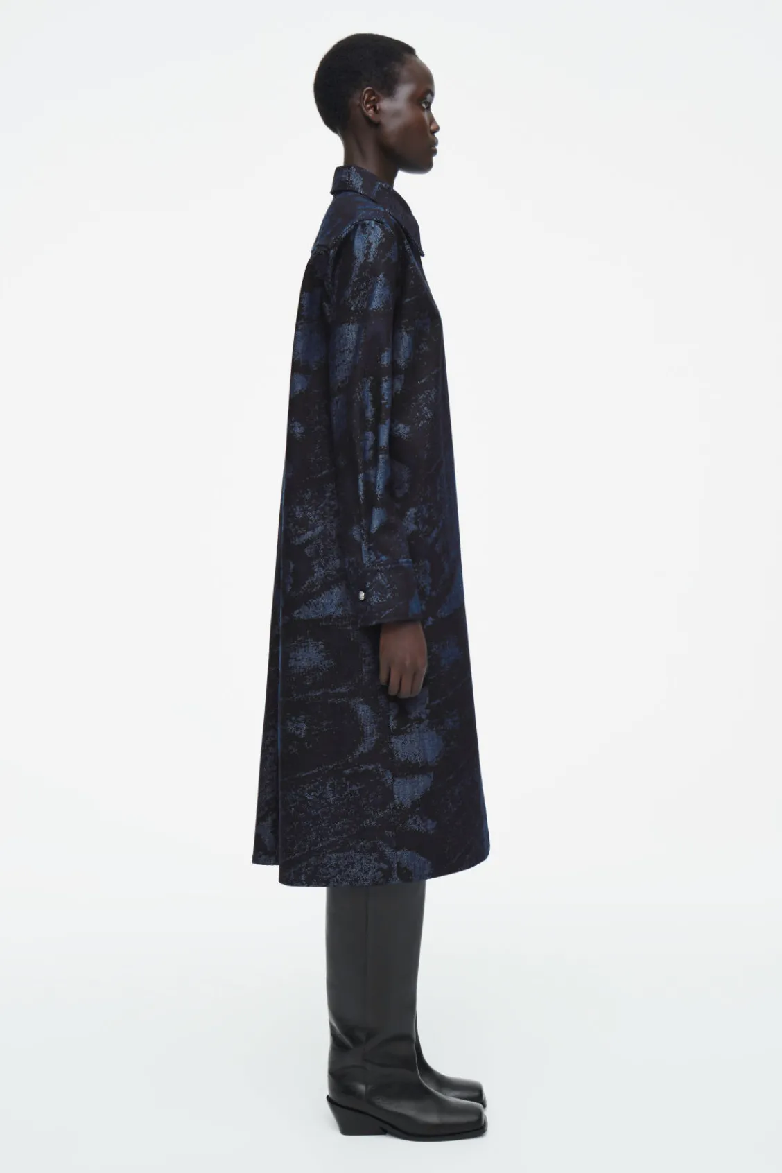 COS PRINTED DENIM SHIRT DRESS-Women Dresses & Jumpsuits