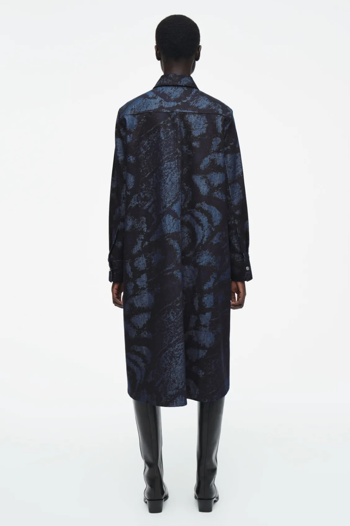COS PRINTED DENIM SHIRT DRESS-Women Dresses & Jumpsuits