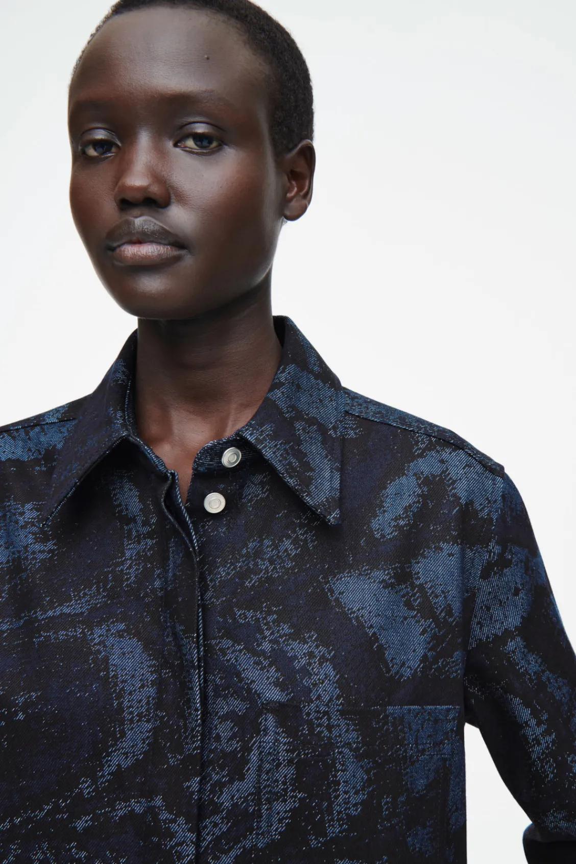 COS PRINTED DENIM SHIRT DRESS-Women Dresses & Jumpsuits