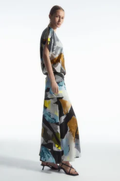 COS PRINTED FLARED MAXI SKIRT-Women Skirts