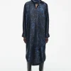COS PRINTED SCARF-DETAIL MIDI DRESS-Women Dresses & Jumpsuits