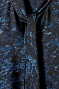 COS PRINTED SCARF-DETAIL MIDI DRESS-Women Dresses & Jumpsuits
