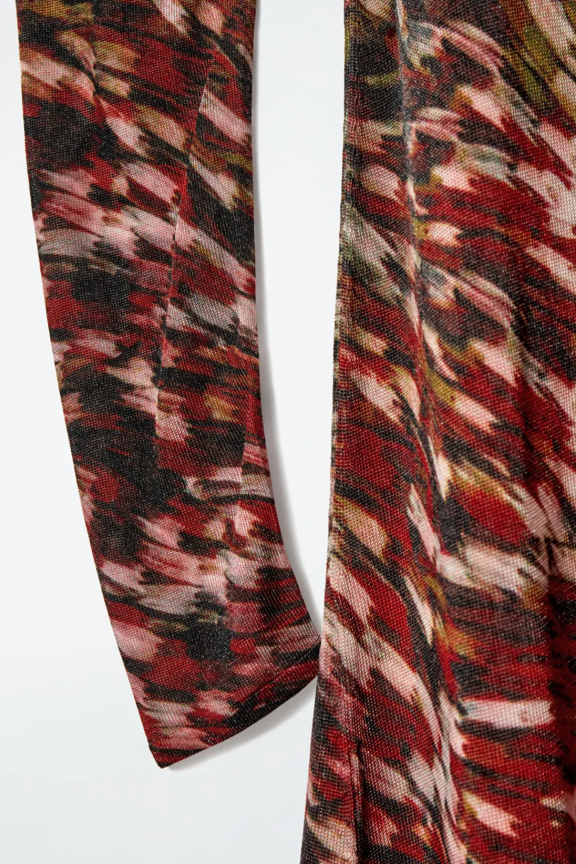 COS PRINTED SEMI-SHEER KNITTED MAXI DRESS-Women Dresses & Jumpsuits | Sweaters & Cardigans
