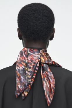 COS PRINTED SILK SCARF-Women Hats & Scarves