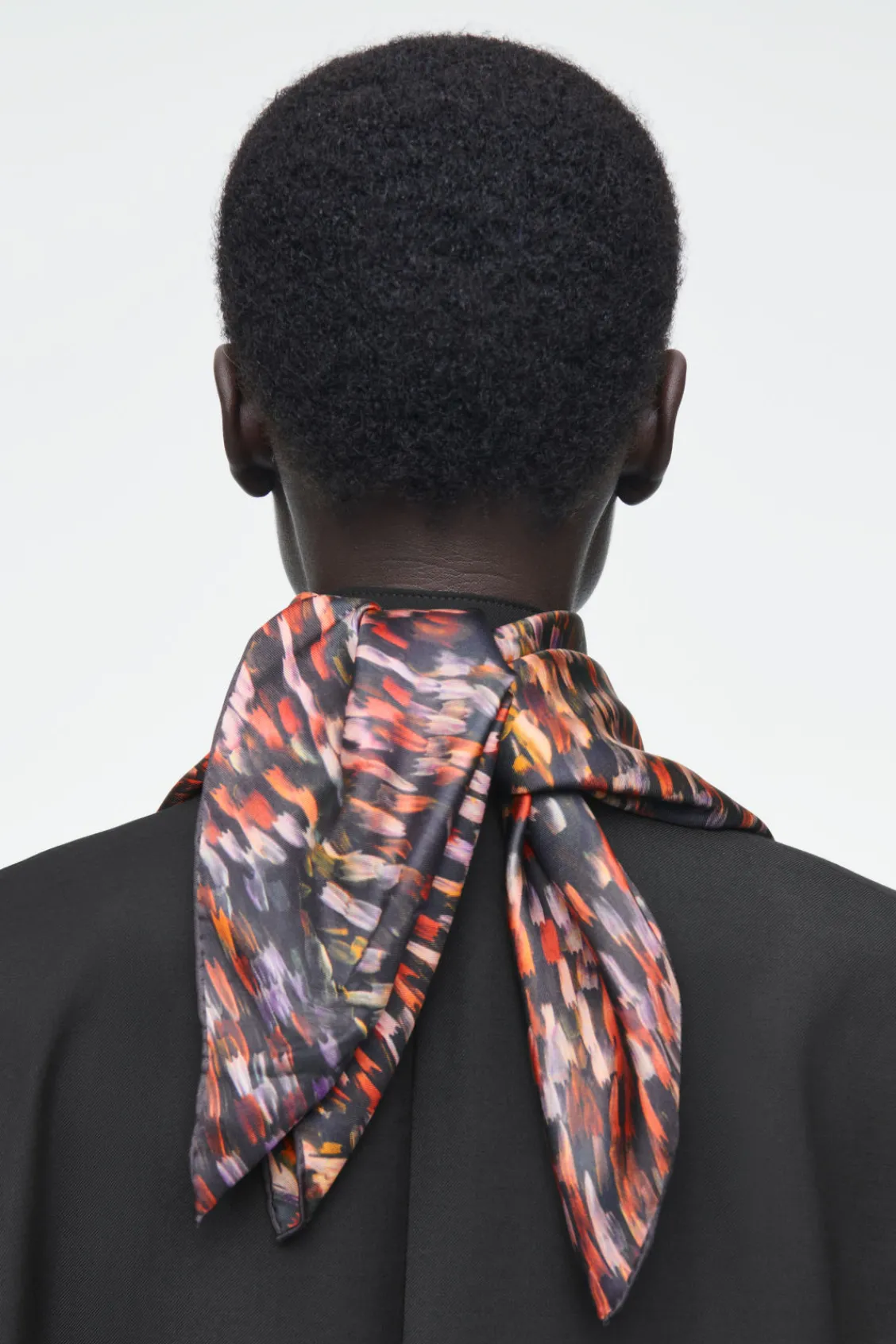 COS PRINTED SILK SCARF-Women Hats & Scarves