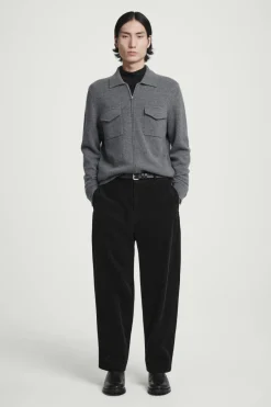 COS PURE CASHMERE ZIP-UP OVERSHIRT- Shirts | Cashmere