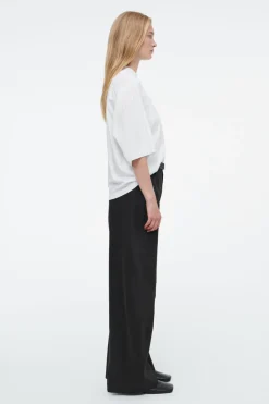 COS REGULAR BOXY MOCK-NECK T-SHIRT-Women Tops