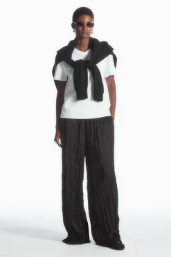 COS REGULAR BOXY V-NECK T-SHIRT-Women Tops