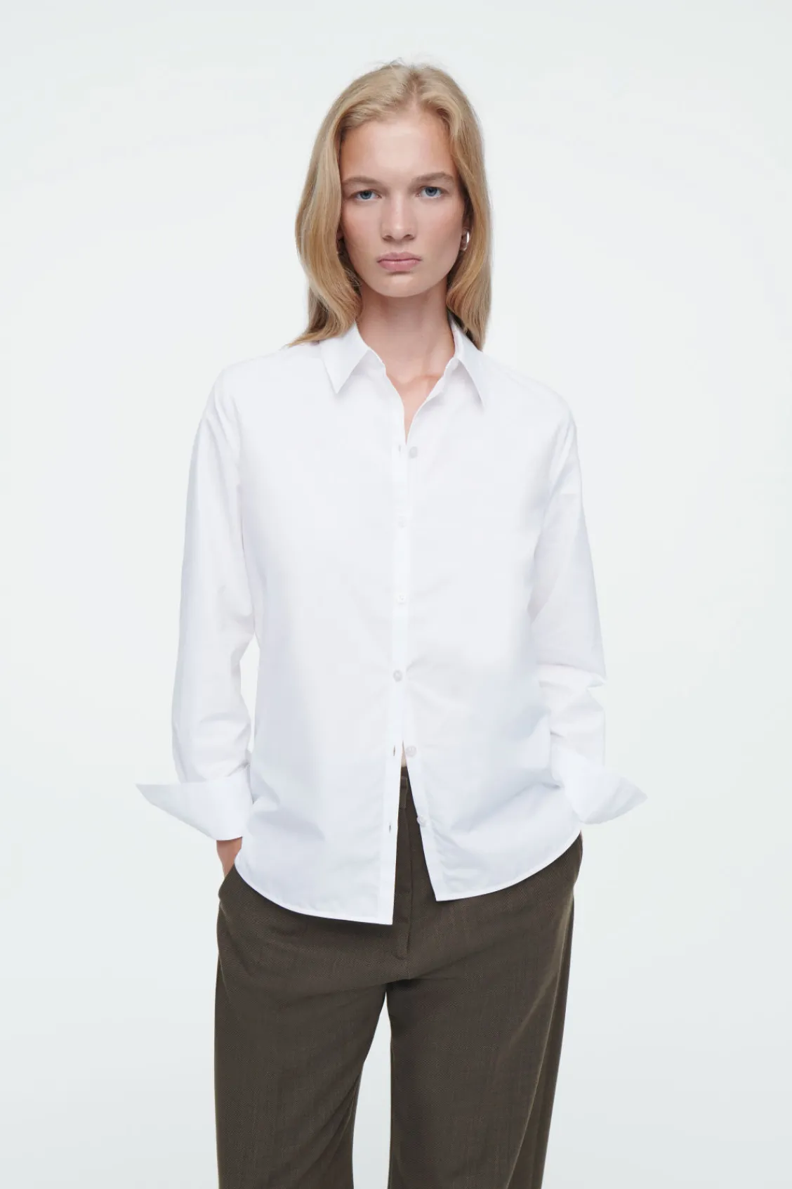 COS REGULAR CURVED-HEM SHIRT-Women Shirts & Blouses | Tops