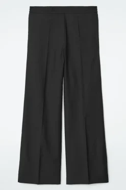 COS REGULAR ELASTICATED WOOL STRAIGHT-LEG PANTS-Women Vests & Tailoring | Pants