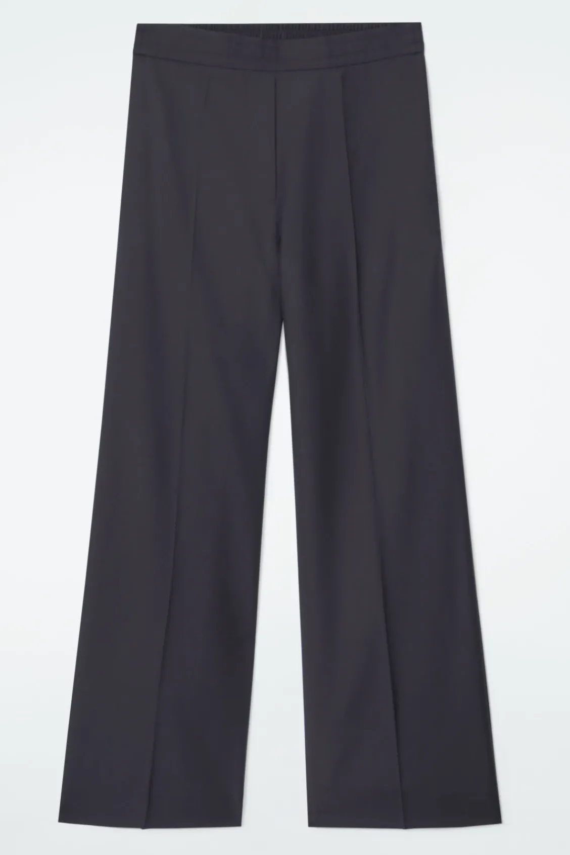 COS REGULAR ELASTICATED WOOL STRAIGHT-LEG PANTS-Women Pants