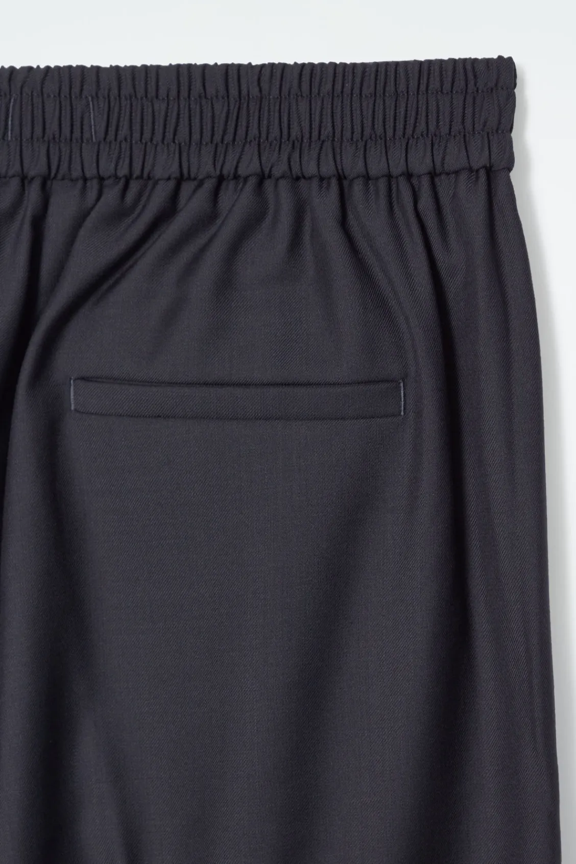 COS REGULAR ELASTICATED WOOL STRAIGHT-LEG PANTS-Women Pants
