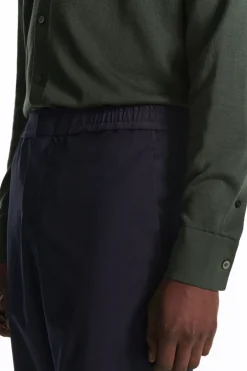 COS REGULAR ELASTICATED WOOL-TWILL TAPERED PANTS- Pants
