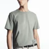 COS REGULAR LIGHTWEIGHT BRUSHED-COTTON T-SHIRT- T-Shirts