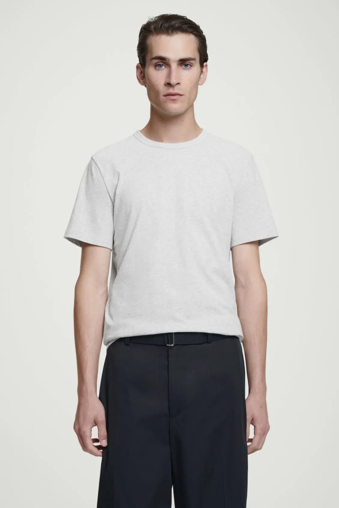 COS REGULAR LIGHTWEIGHT BRUSHED-COTTON T-SHIRT- T-Shirts