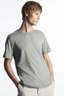 COS REGULAR LIGHTWEIGHT BRUSHED-COTTON T-SHIRT- T-Shirts