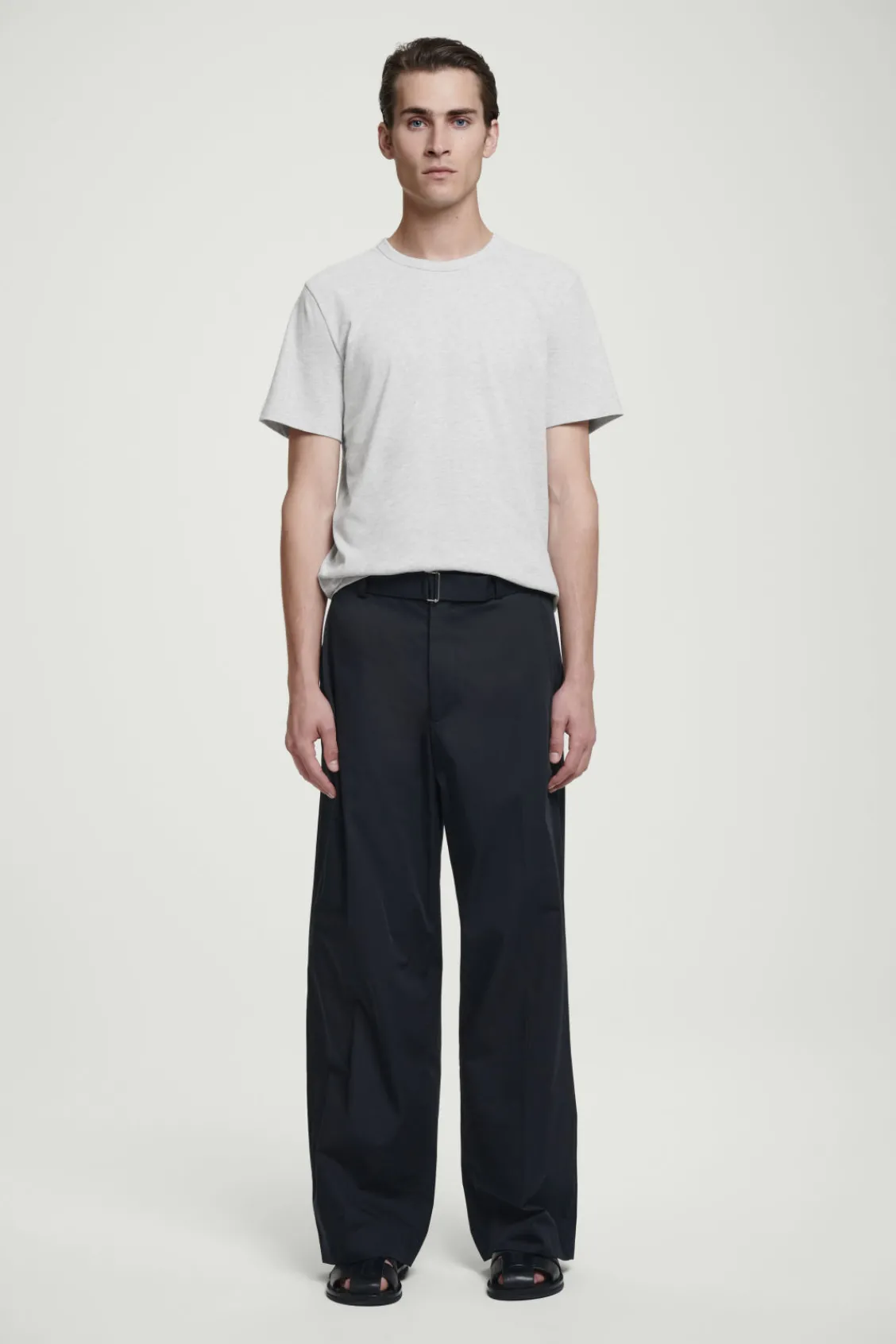 COS REGULAR LIGHTWEIGHT BRUSHED-COTTON T-SHIRT- T-Shirts