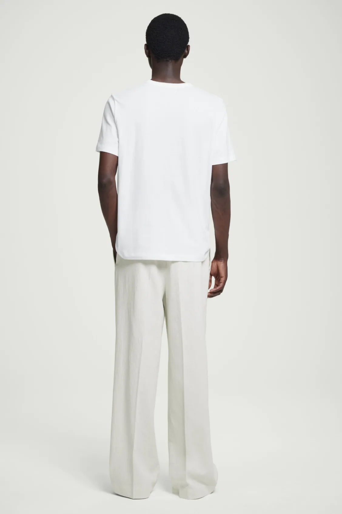 COS REGULAR LIGHTWEIGHT BRUSHED-COTTON T-SHIRT- T-Shirts