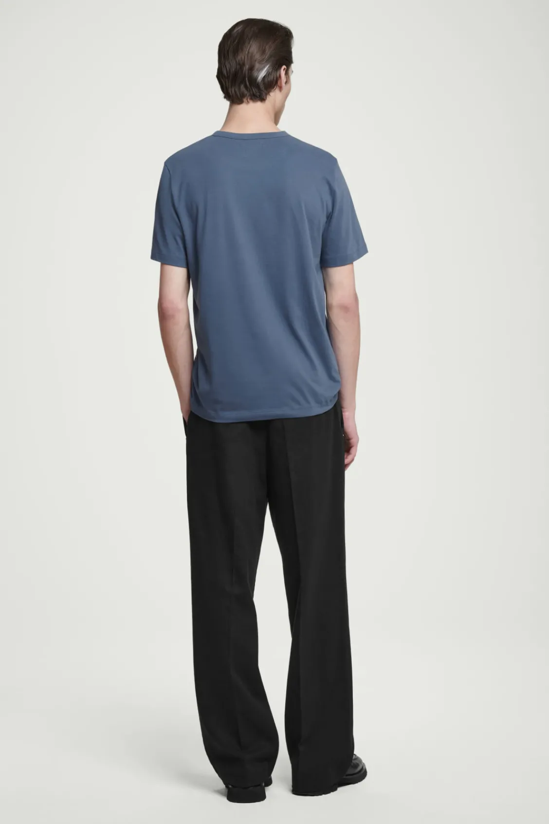 COS REGULAR LIGHTWEIGHT BRUSHED-COTTON T-SHIRT- T-Shirts