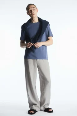 COS REGULAR LIGHTWEIGHT BRUSHED-COTTON T-SHIRT- T-Shirts