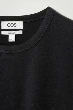 COS REGULAR LIGHTWEIGHT BRUSHED-COTTON T-SHIRT- T-Shirts