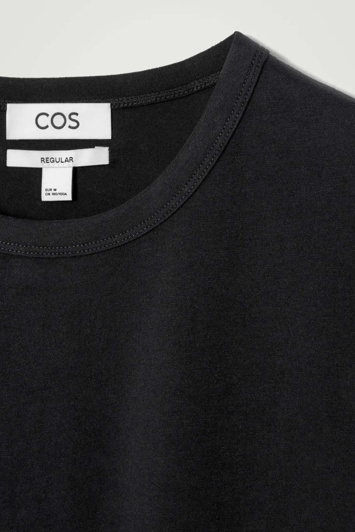 COS REGULAR LIGHTWEIGHT BRUSHED-COTTON T-SHIRT- T-Shirts