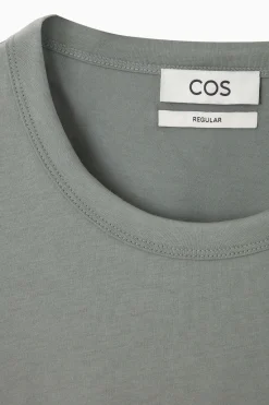 COS REGULAR LIGHTWEIGHT BRUSHED-COTTON T-SHIRT- T-Shirts