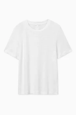 COS REGULAR LINEN T-SHIRT-Women T-Shirts | Tops