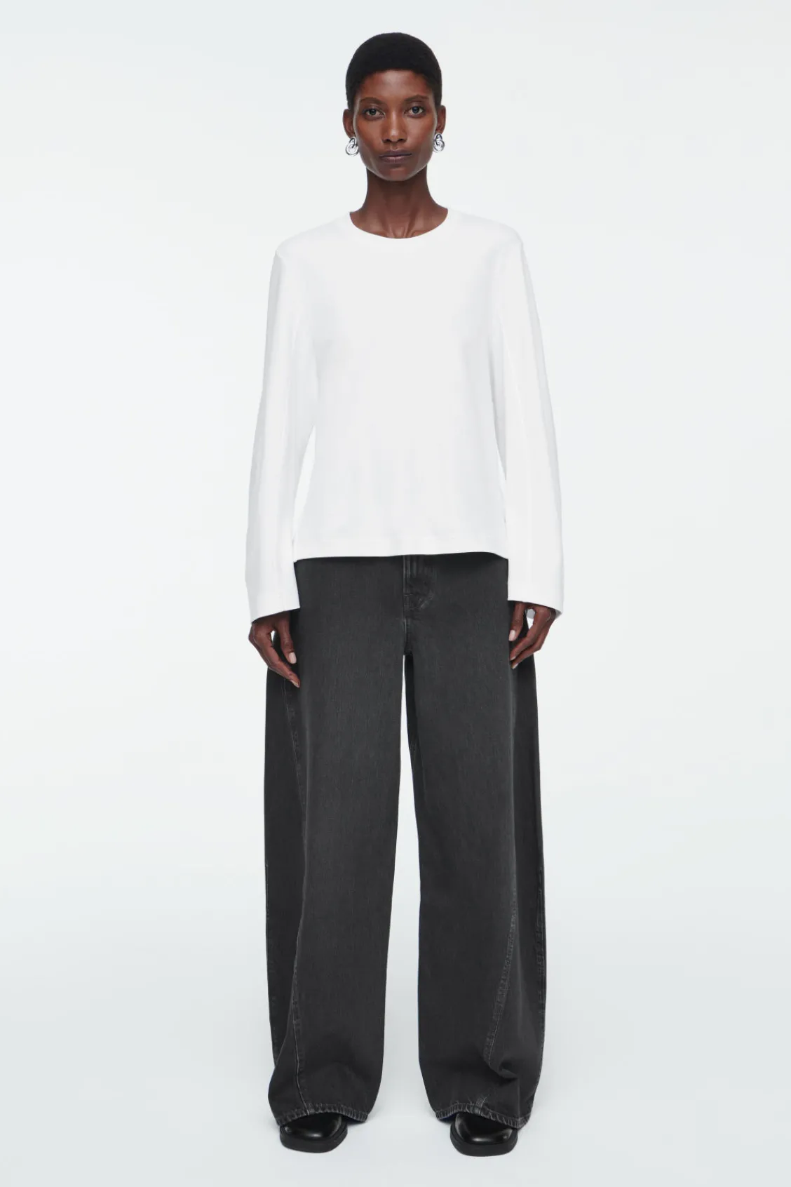 COS REGULAR LONG-SLEEVED T-SHIRT-Women Tops