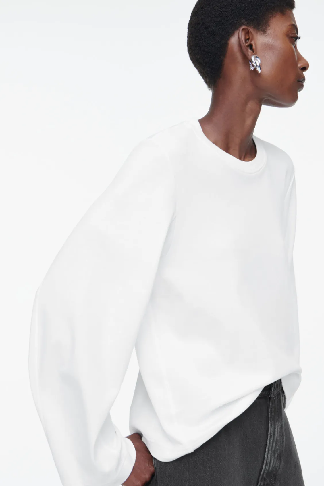 COS REGULAR LONG-SLEEVED T-SHIRT-Women Tops