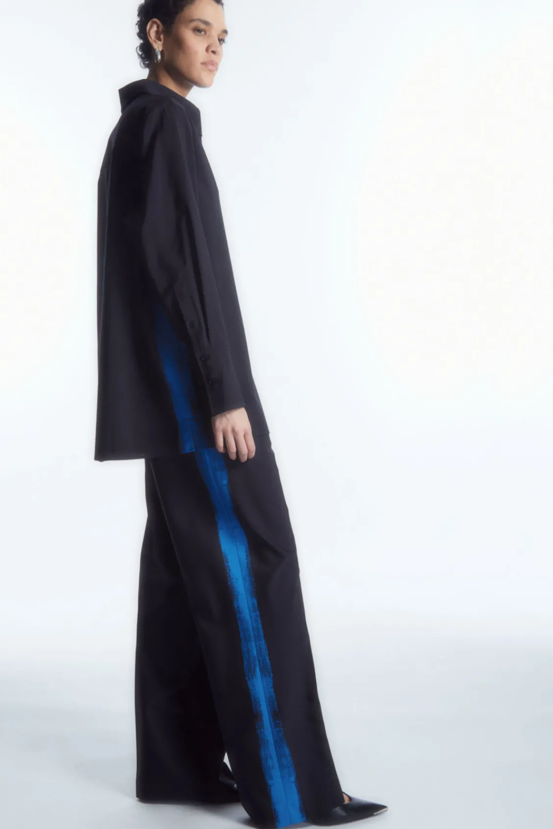 COS REGULAR PAINTED STRAIGHT-LEG WOOL PANTS-Women Pants