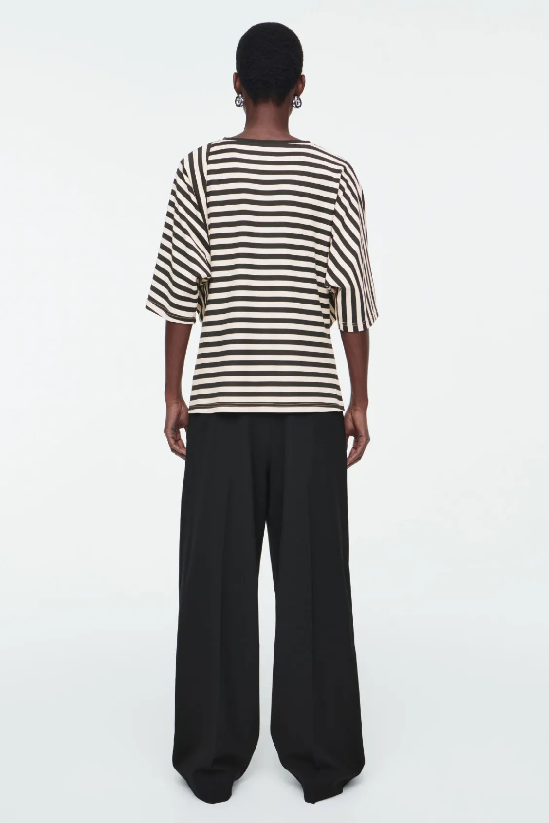 COS REGULAR PANELED STRIPED T-SHIRT-Women Tops