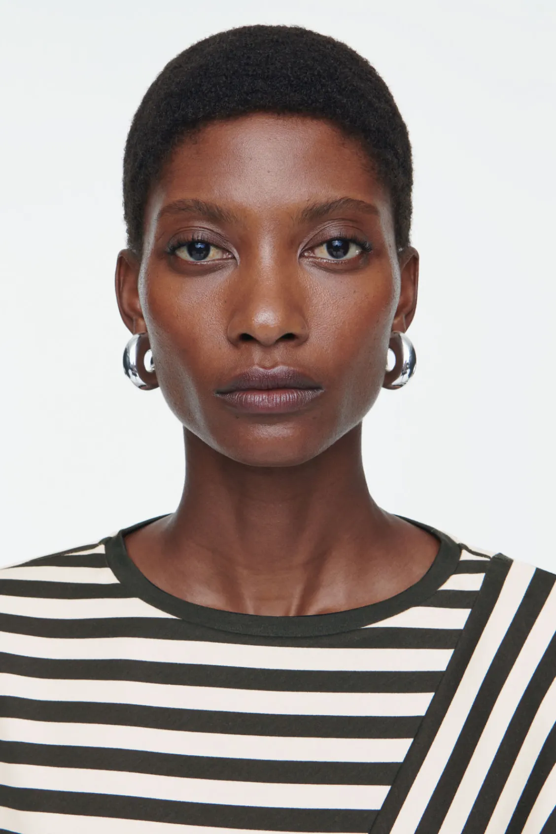 COS REGULAR PANELED STRIPED T-SHIRT-Women Tops